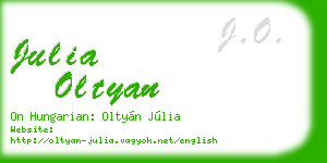 julia oltyan business card